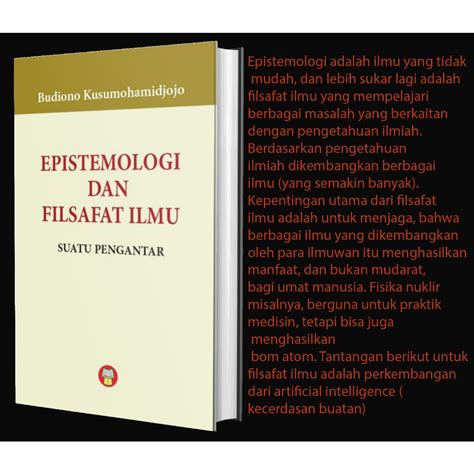 Jual BUKU EPISTEMOLOGI DAN FILSAFAT ILMU SUATU PENGANTAR Shopee