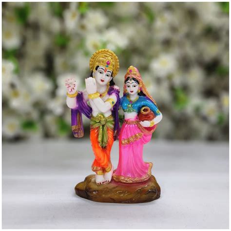 Buy Atoz India Cart Radha Krishna Statue In Resin Radhe Krishna