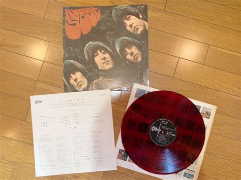 LP レコード ビートルズ RUBBER SOUL ラバーソウル 赤盤 国内盤 Beatles 帯なし 洋楽 RUBBER SOUL 売買さ