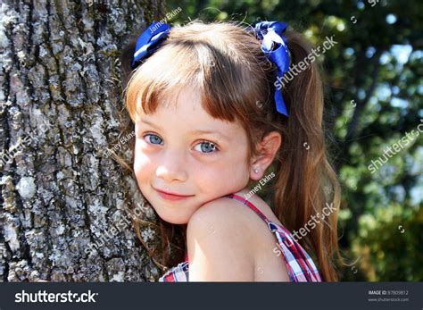 Little Girl Pigtails Stock Photo 87809812 - Shutterstock