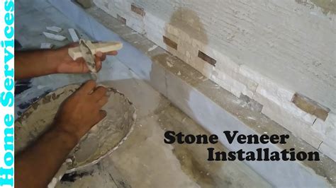 Stone Veneer Stone Veneer Installation Interior Youtube