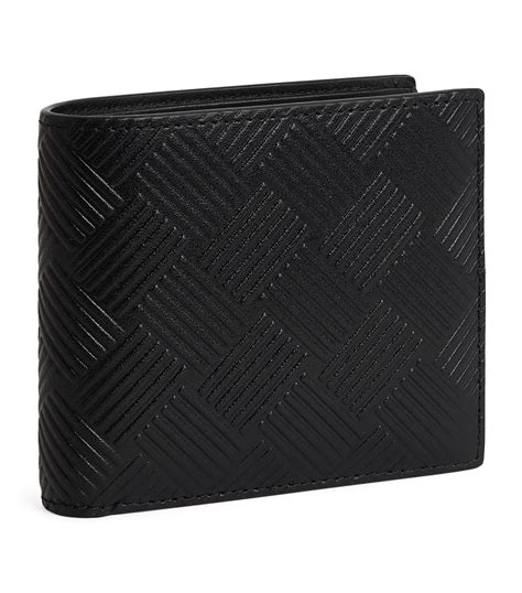 Mens Bottega Veneta Grey Intrecciato Embossed Bifold Wallet Harrods Uk