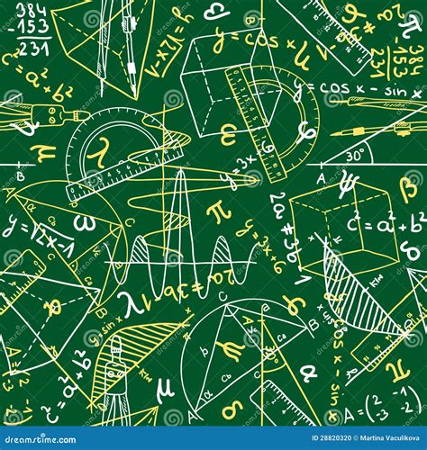 Mathematics Seamless Pattern Stock Photo Image 28820320