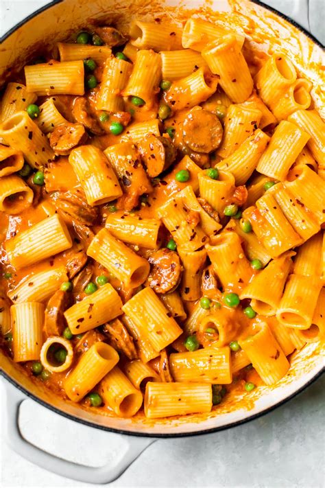 Italian Chicken Sausage Pasta The Almond Eater