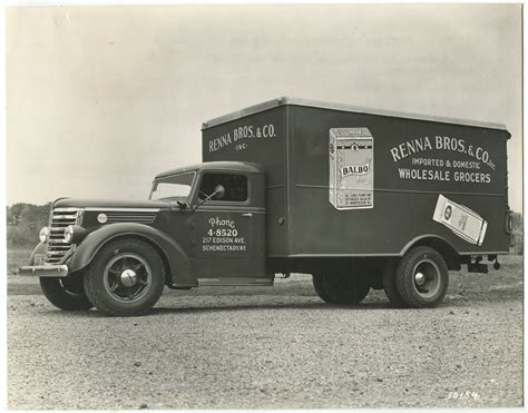 C 1930 Renna Bros Co Grocers Delivery Truck Photograph Schenectady