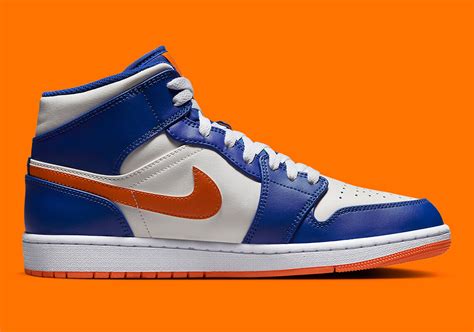 Nike Air Jordan 1 Retro Mid Knicks Wheaties Blue Orange White Fd1029