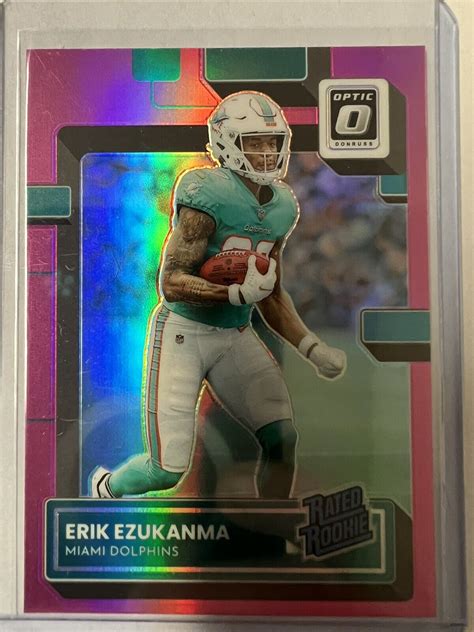 Donruss Optic Football Erik Ezukanma Pink Prizm Rated Rookie Card