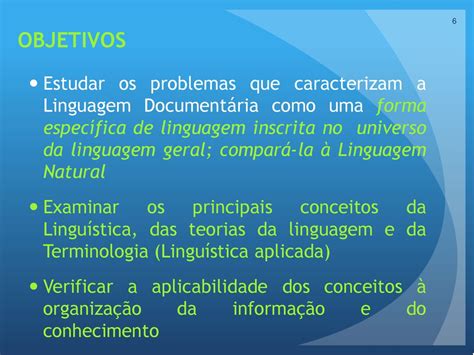 LINGUÍSTICA DOCUMENTÁRIA ppt carregar