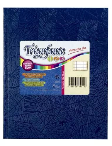 Cuaderno Triunfante 123 Tipo Abc X 50 Hjs Cuadriculadas Color Azul