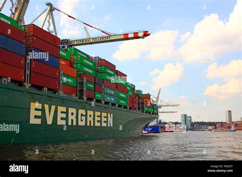 Container Ship In Port Of Hamburg Germany Hamburg Stock Photo Alamy