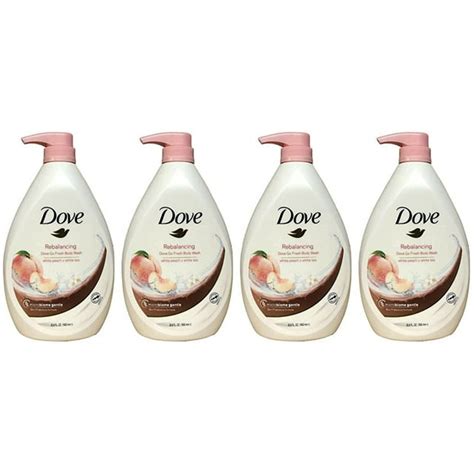 Dove Body Wash White Peach And Tea Microbiome With Pump Hand Wash Liquid