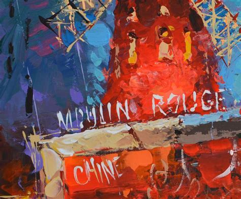 Moulin Rouge At Night Painting By Dmitry Spiros Saatchi Art