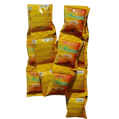 Jual Jahe Merah Amanah Jma Kemasan Kuning Per Renceng Sachet