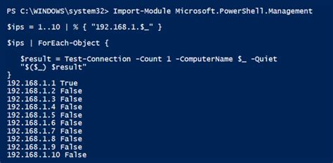 PowerShell Ping Sweep Script ShellGeek