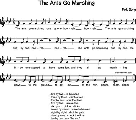 The Ants Go Marching Beths Notes