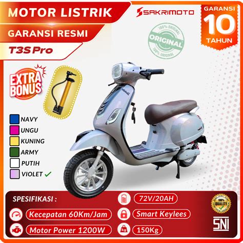 Jual Motor Listrik T3s Pro 1200w Uwinfly Murah Berkualitas Garansi