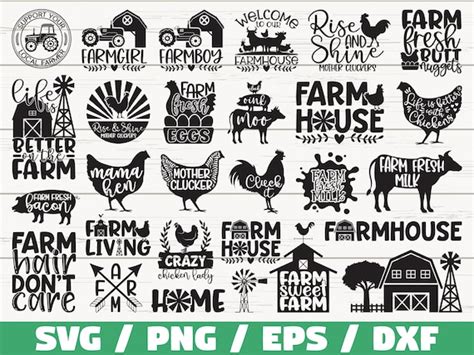 Farm Life Svg Bundle Farmhouse Svg Cut File Cricut Etsy