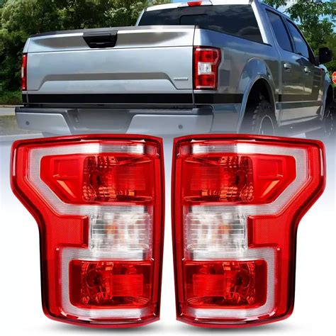 F 150 Oe Style Tail Lights Chrome Housing Red Lens 18 20 F 150 W Factory Halogen Non Blis