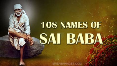 108 Names Of Shirdi Sai Baba Sai Ashtrotram Script In Sanskrit And