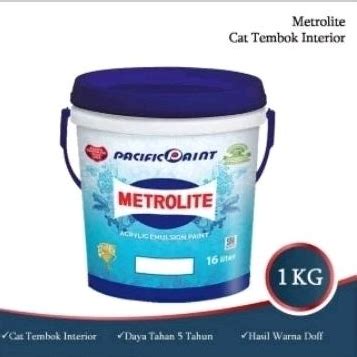 Jual CAT TEMBOK INTERIOR METROLITE PUTIH 1KG PACIFIC PAINT Shopee