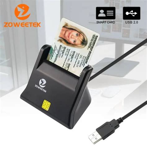 Zoweetek Lecteur De Carte Puce USB ID Puce IC DNIE Chron EMV CAC Bank