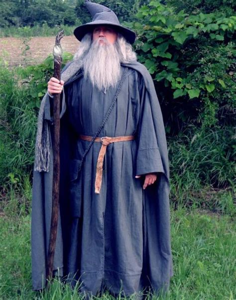 Authentic Gandalf Costume For Adults With Hat Cloak Hat And Beard Cosplayrr