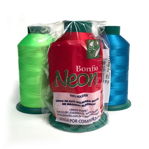 Linha Costura Neon Bonfio Cores Atacado Pinto Bandeira