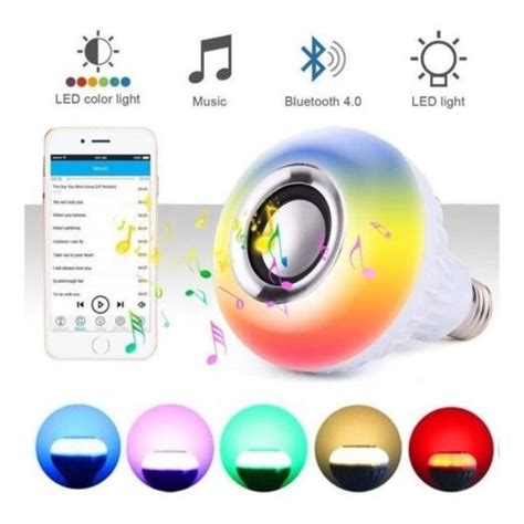 Lampara Led Rgb 220v Parlante Bluetooth Foco