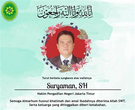 Kabar Duka Salah Satu Hakim Yang Vonis HRS Empat Tahun Penjara