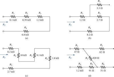 Solved Find The Total Resistance RT For Each Configuration Chegg