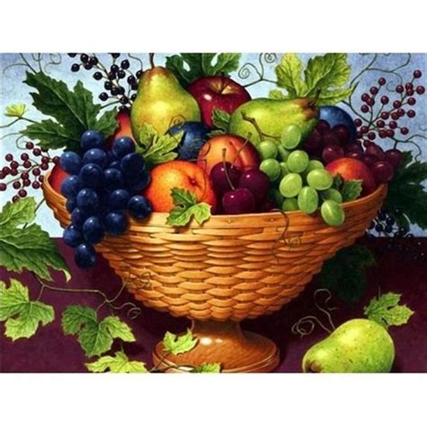 Peinture Diamant D Forage Complet Plateau De Fruits Diy Diamant