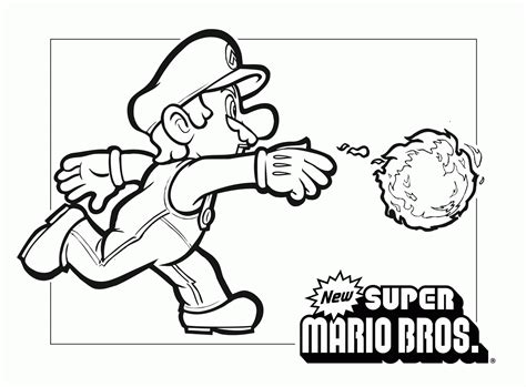 Coloriage Du Jeu Vidéo Super Mario Bros à Imprimer Et à Colorier