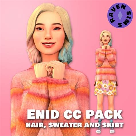 Enid CC Pack Raven Sims Sims Sims 4 Teen Sims 4 Cc Packs