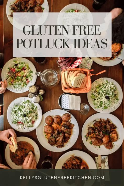 A Table Full Of Food With The Words Gluten Free Potluck Ideas