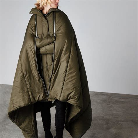 Lyst - River island Khaki Ashish Sleeping Bag Puffer Coat in Natural