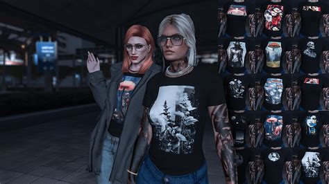 T Shirt Print Textures For Mp Female Gta Mods