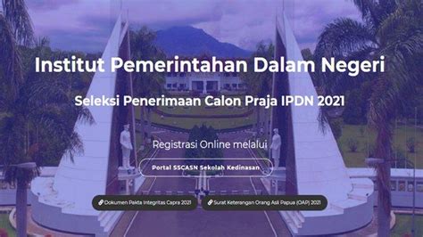 Syarat Pendaftaran Sekolah Kedinasan Ipdn Dibuka Mulai Hari Ini