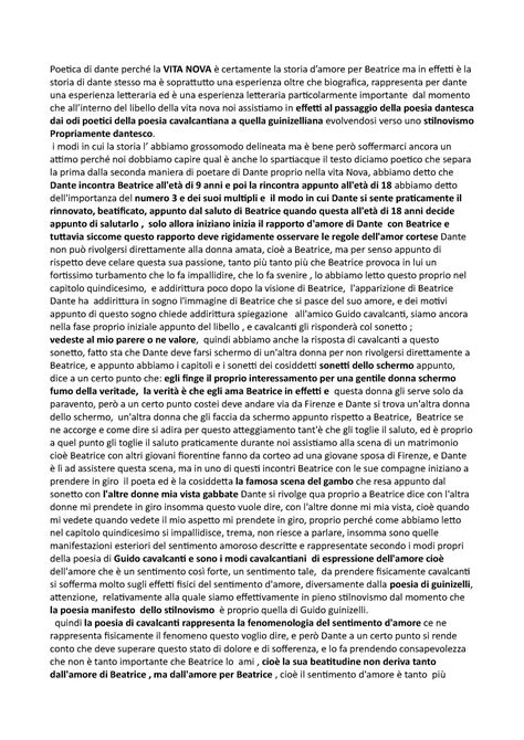 Letteratura 1 marzo Poetica di dante perché la VITA