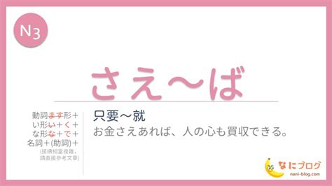 【n3】～さえ～ば～さえ～なら～さえ～たら｜jlpt なに日本語ラボ