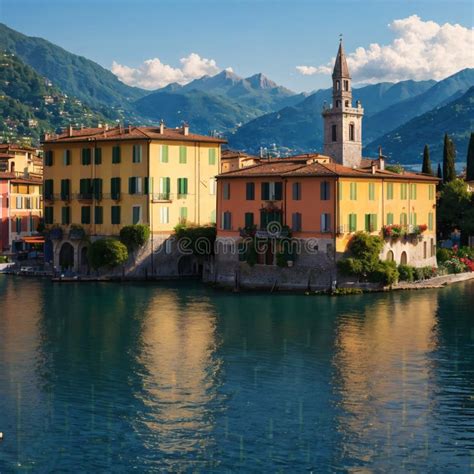 Varenna Town In Como Lake District Italian Traditional Lake Village