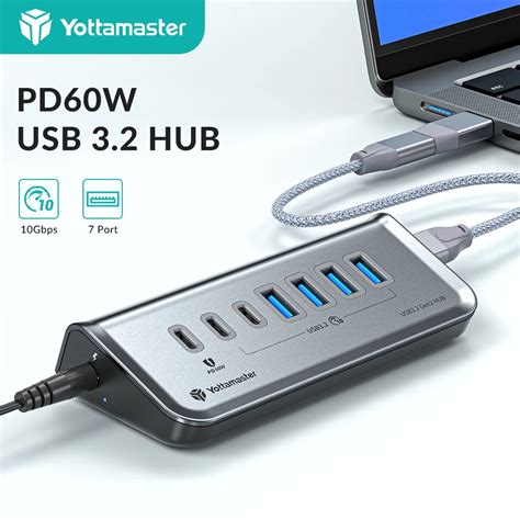 Yottamaster Concentrador De Puertos USB 3 2 De Carga R Pida Estaci N De