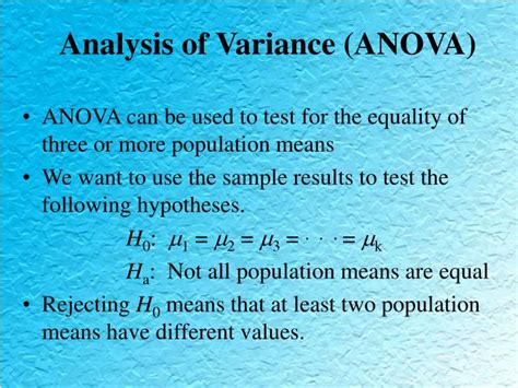 Ppt Analysis Of Variance Anova Powerpoint Presentation Free Download Id 3338658