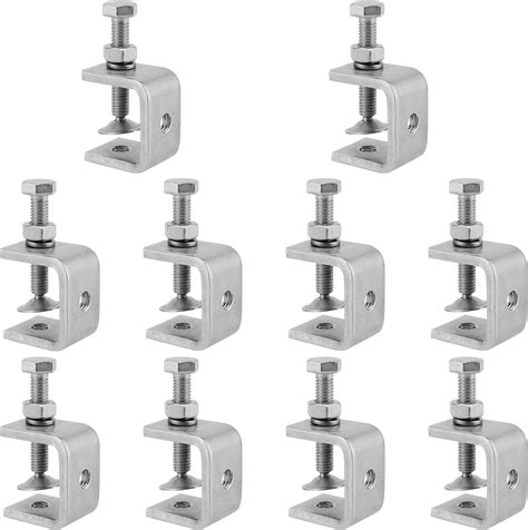 Stainless Steel C Clamps Mini 1 Inch HOZEON 10PCS Heavy Duty Tiger