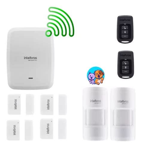 Kit Alarme Amt 8000 Pro Sirene Sensor Presença Wifi Sem Fio