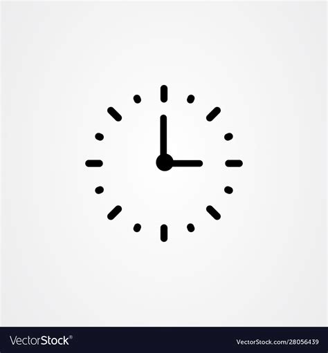 Clock Icon Logo Design Royalty Free Vector Image