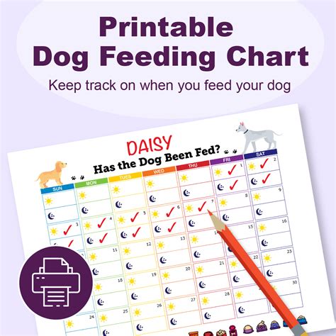 Printable Dog Feeding Chart – Has the Dog Been Fed? Monthly Calendar S ...