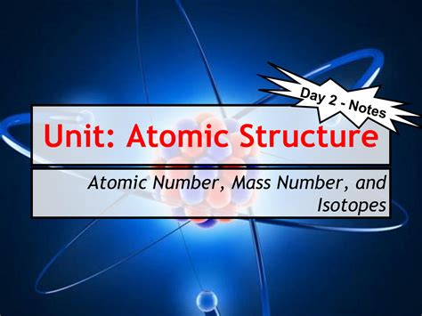 SOLUTION: Atomic number mass number and isotopes - Studypool