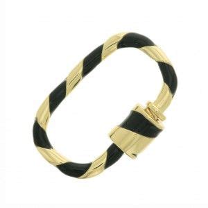 Fermoir Ovale Visser Avec R Sine X Mm Dor Noir X Bracelet