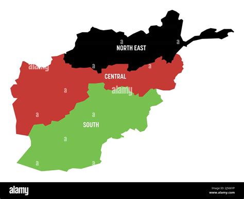 Afghanistan - regional map of provinces Stock Vector Image & Art - Alamy