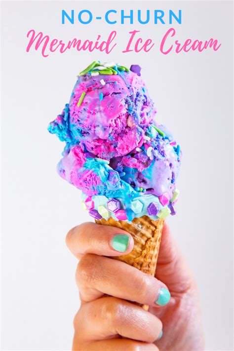 Homemade No Churn Mermaid Ice Cream Cone Recipe Mom Spark